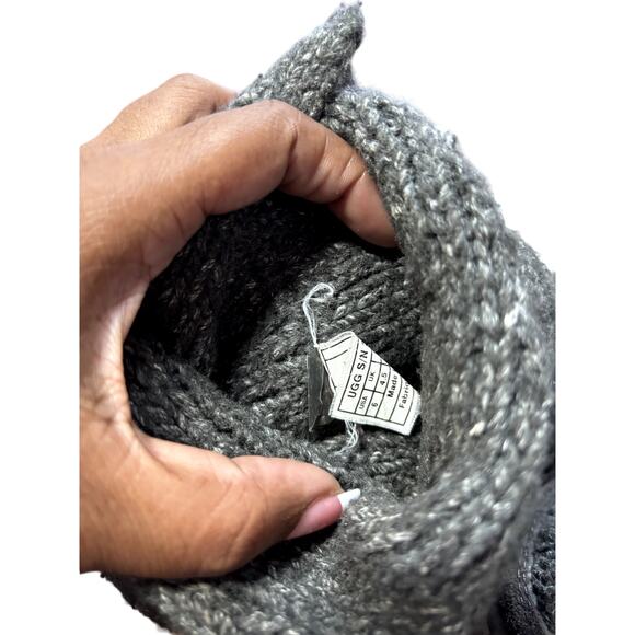 UGG Women's Winter Boots Lattice Cardy 3066 High Round Toe Gray Sz 6 - Picture 7 of 9